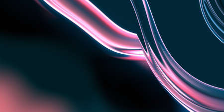 Mercurial smooth background. Liquid surface texture. Abstract organic shape in neon colors.