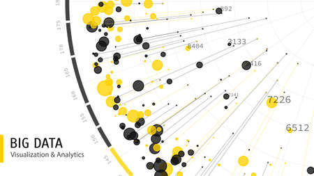 Vector abstract big data visualization. Complex data concept. Abstract information diagram. Visual...