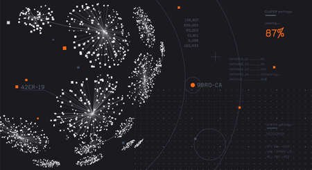 Abstract big data visualization on black