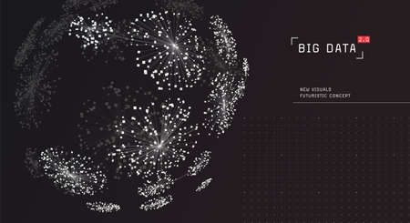 Big data visualization. Communication network. Social media graph. Information clustering. Global data.のイラスト素材