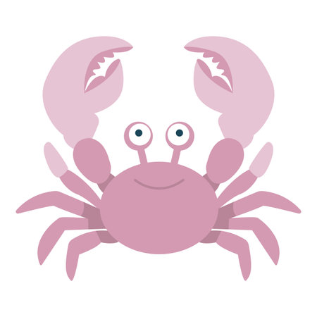 Vector illustration of crab in cartoon style.のイラスト素材