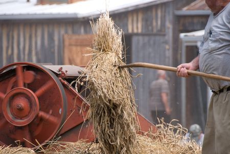 Historic Threshingの写真素材