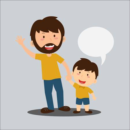 Father and Sonのイラスト素材