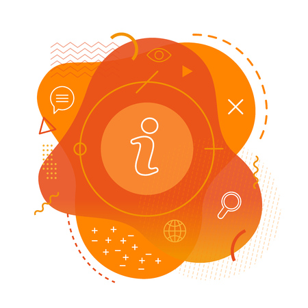 Information icon on modern backgroundのイラスト素材