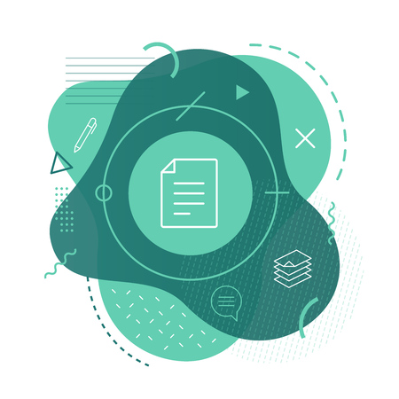 Paper icon on modern backgroundのイラスト素材