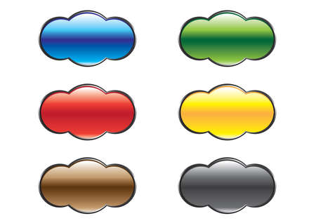 Rounded varicoloured buttonsのイラスト素材