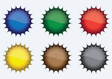 Six thistly buttonsのイラスト素材