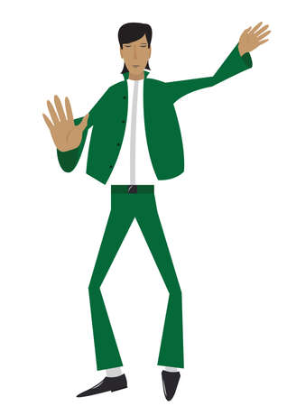 The man in green suitのイラスト素材