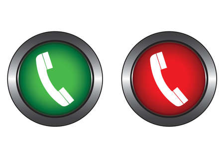 Buttons with a telephoneのイラスト素材