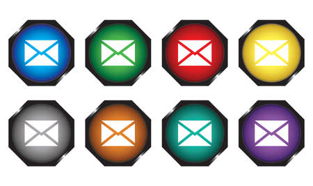 Buttons with the symbol of the message for websiteのイラスト素材