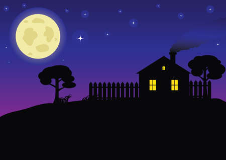 Country Nightのイラスト素材