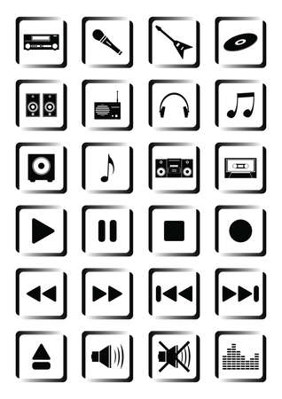 Musical buttonsのイラスト素材