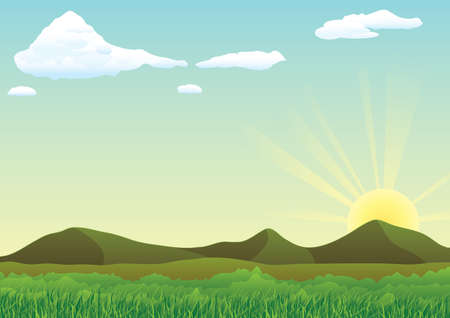 Beautiful landscapeのイラスト素材