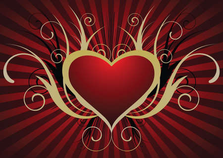 Background with a beautiful heartのイラスト素材