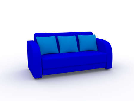 Bright blue sofaの写真素材