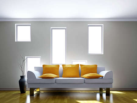 Sofa in the livingroom near the window