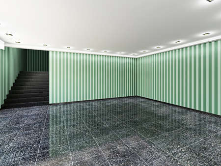 The big empty room with windowsの写真素材