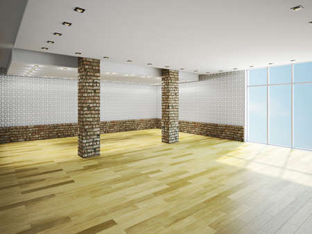 The big empty room with window