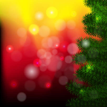 Christmas background with green fir branchesのイラスト素材