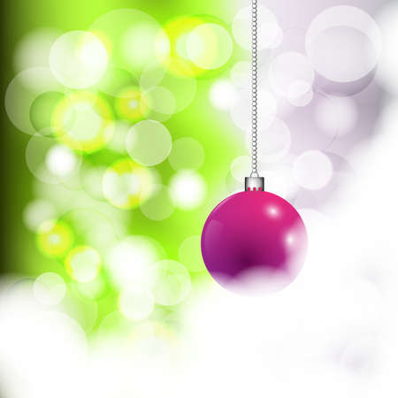 Christmas background with purple ballのイラスト素材