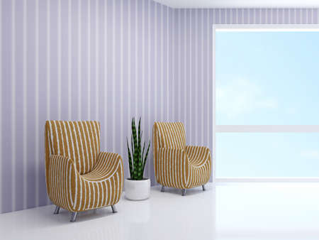 Two chairs near the window