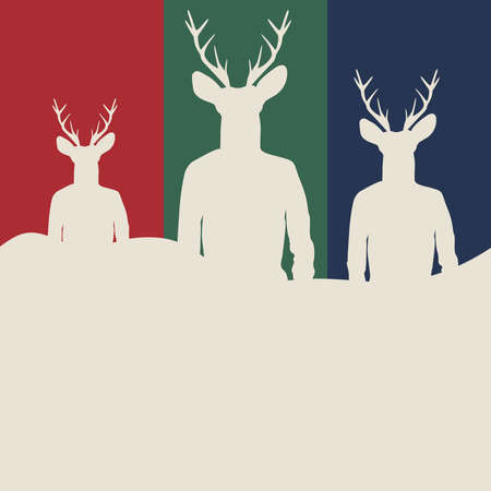 Background with silhouettes of hipstersのイラスト素材
