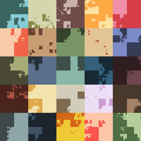 Vector seamless background with colored squaresのイラスト素材