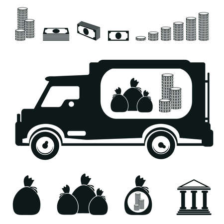 Set of the vector money and finance iconsのイラスト素材