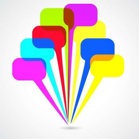 Blank empty colorful vector speech bubblesのイラスト素材