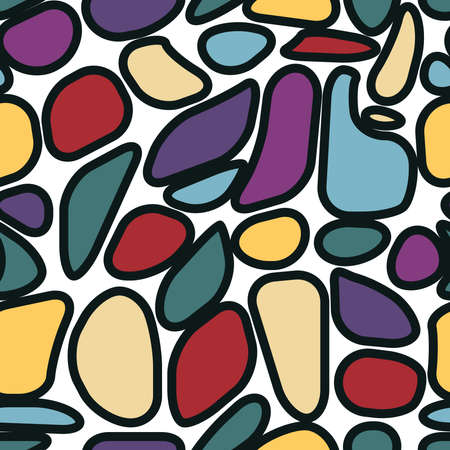 Seamless vector texture with colorful  elementsのイラスト素材