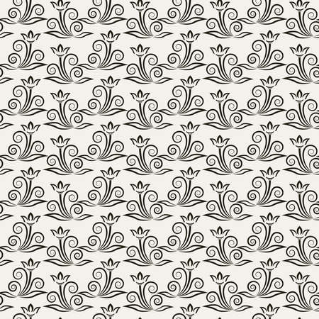 Seamless vector texture with floral elementsのイラスト素材