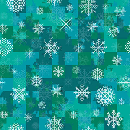 Seamless vector pattern with snowflakesのイラスト素材