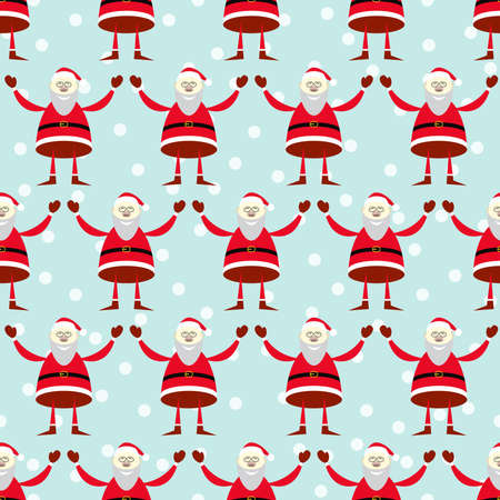 Vector illustration of smiling Santa Claus on a blue backgroundのイラスト素材