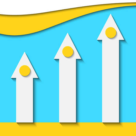 Vector background with white arrowsのイラスト素材