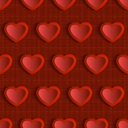 Seamless vector pattern with red heartsのイラスト素材