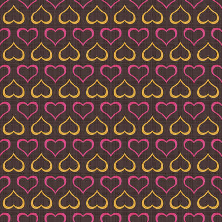 Seamless vector texture with color hearts