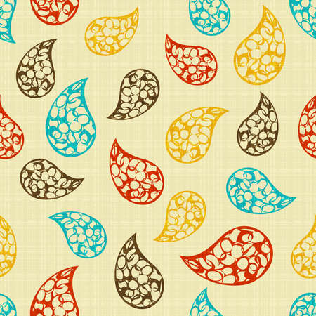 Seamless vector texture with abstract leafsのイラスト素材