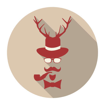 Vector icons with a hipster accessoriesのイラスト素材