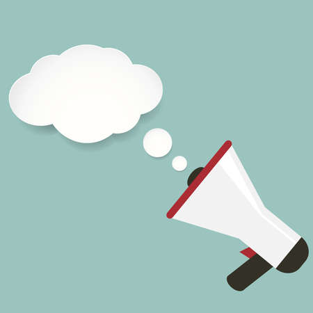 Vector icon of loudspeaker with speech bubbleのイラスト素材