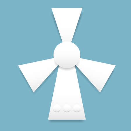 Vector illustration with white paper fanのイラスト素材