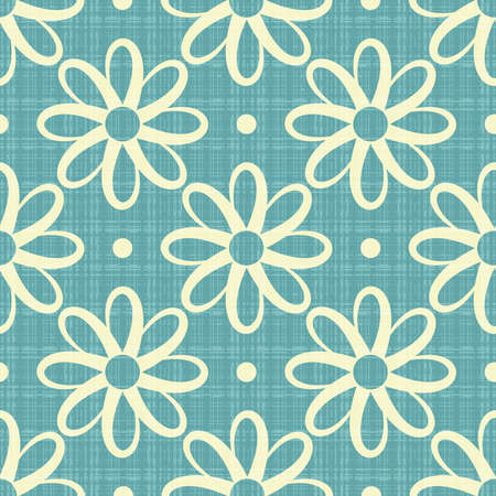 Seamless vector texture with yellow floral elementsのイラスト素材