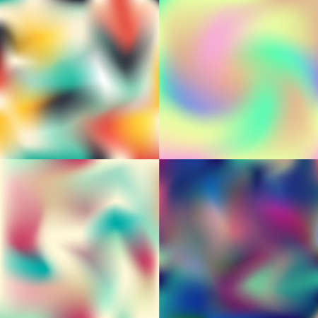 Vector illustration with set of the abstract blurred colorful backgroundsのイラスト素材