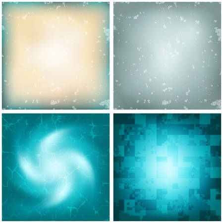 Vector illustration with set of the bright backgrounds with abstract elementsのイラスト素材