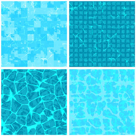 Vector illustration with set of the bright backgrounds with abstract elementsのイラスト素材