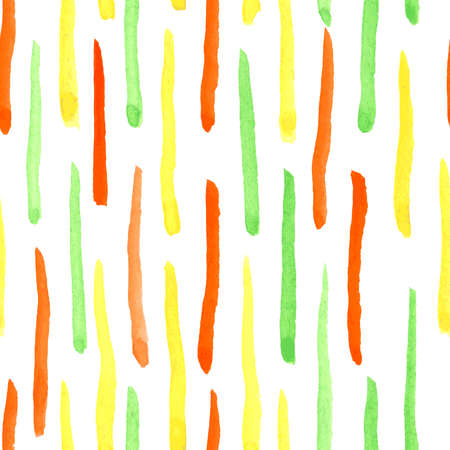 Vector pattern with hand drawn abstract watercolor stripesのイラスト素材