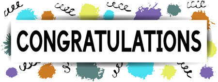 Congratulations card. Do not forget to congratulate. Best design. Decoration text with Hand-Drawn elements. Art congrats  Template for banners, postcards, brochures, placards. Vector Illustration.のイラスト素材