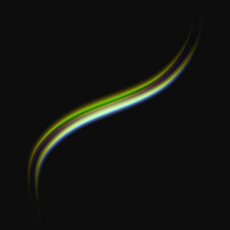 Abstract Brightly Multicolor Waves, Glittering Concept Elements on a Black  Background. Trendy Gold Abstractness. Template with Effects for Banner, Card, Logo, Poster. Vector Illustrations Design.のイラスト素材
