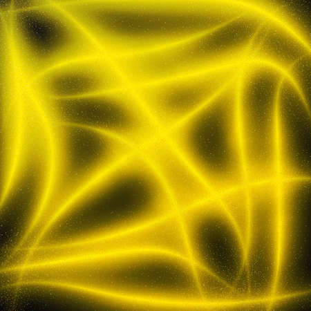 Abstract Brightly Golden Shiny Waves, Glittering Concept Elements on a Black  Background. Trendy Lines of Gold. Template with Effects for Banner, Card, Poster, Print. Vector Illustrations Design.のイラスト素材