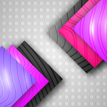 Modern  Abstract Colorful Background with 3D Elements, Amazing Banner with Cut Paper Squares, Blank Decorative Pattern, Geometric Texture, Unusual Colorful Concept, Vector Illustration Art Designのイラスト素材