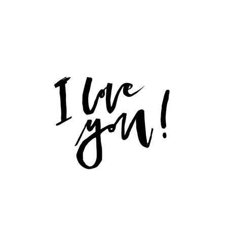 I love you Hand lettering typography quoteのイラスト素材